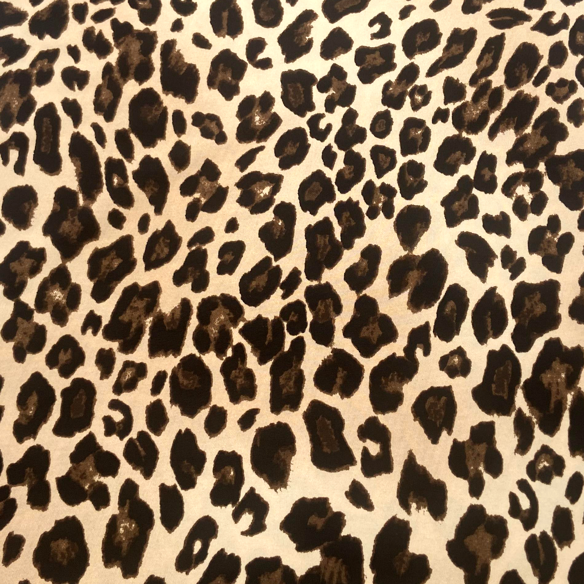 TISSU JERSEY UNIQUE MARRON IMPRIMÉ ANIMAUX SAUVAGES